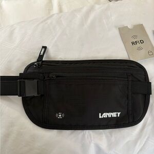 Lanney Black RFID Blocking Waist Bag